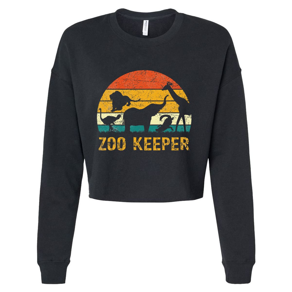 Zoo Keeper Funny Halloween Costume Cropped Pullover Crew