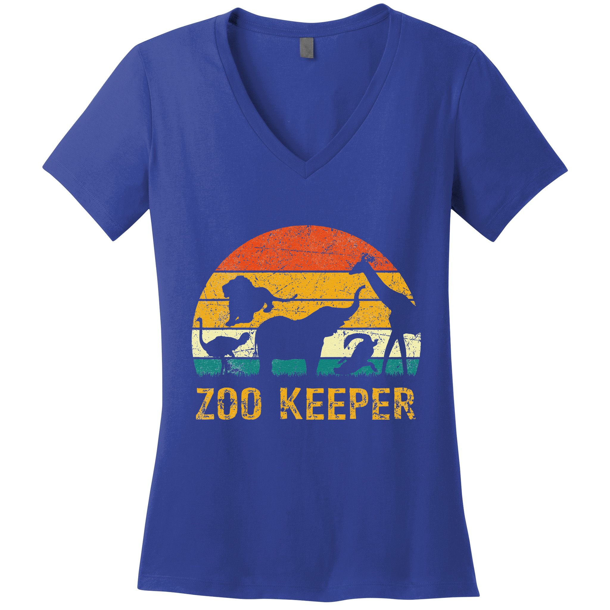 Zoo Keeper Funny Halloween Costume Women's V-Neck T-Shirt