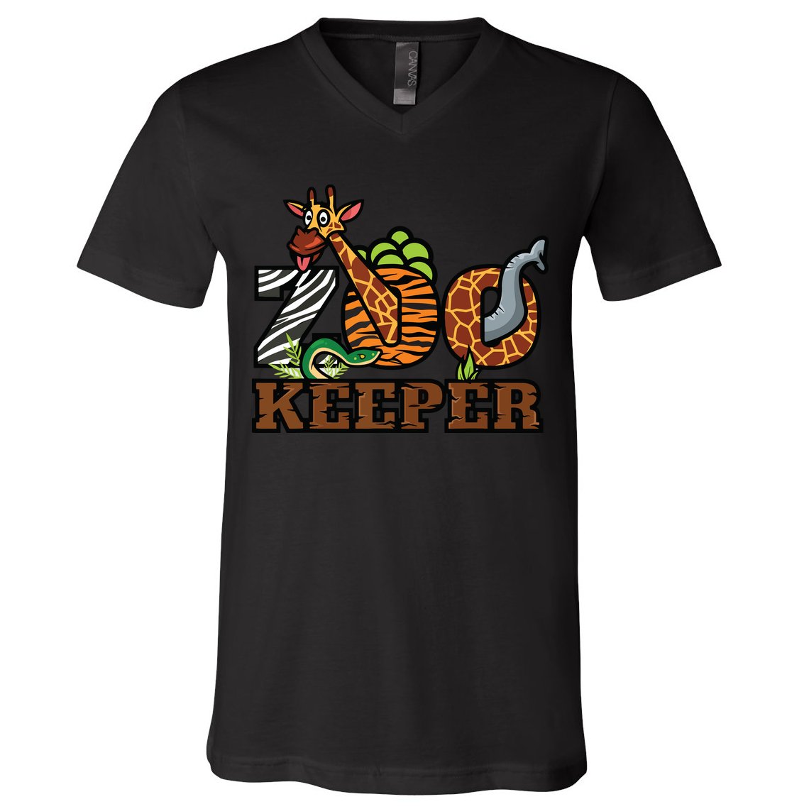 Zoo Keeper Funny Jungle Safari Animal Lover Gift Men Women V-Neck T-Shirt