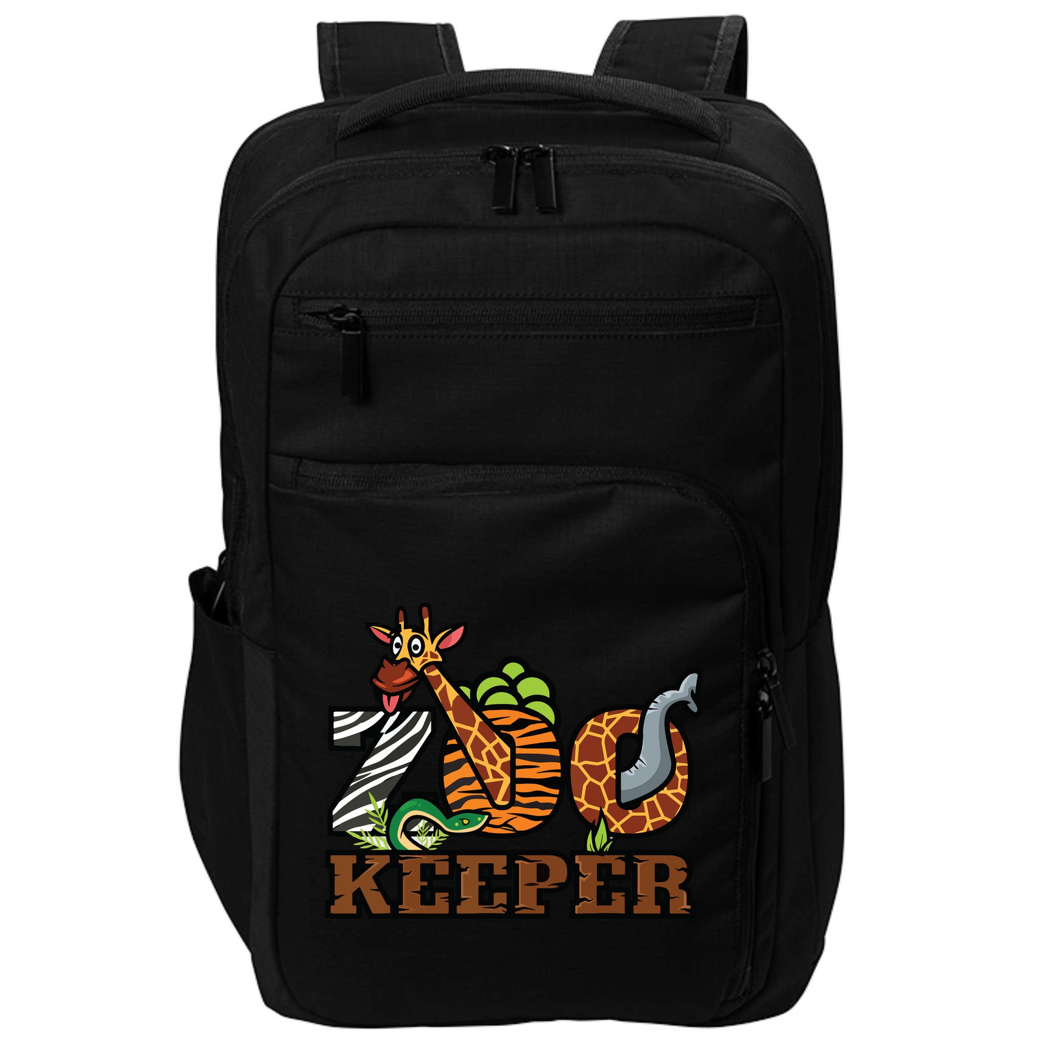Zoo Keeper Funny Jungle Safari Animal Lover Gift Men Women Impact Tech Backpack