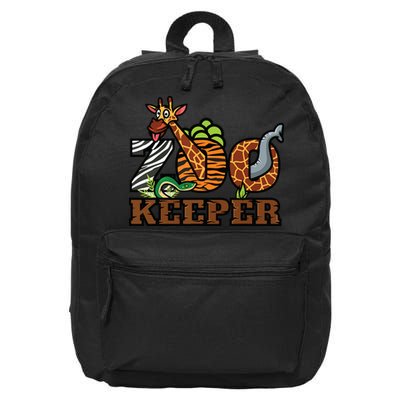 Zoo Keeper Funny Jungle Safari Animal Lover Gift Men Women 16 in Basic Backpack