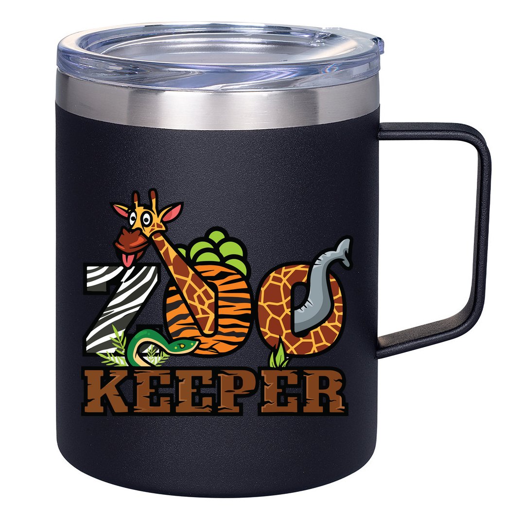 Zoo Keeper Funny Jungle Safari Animal Lover Gift Men Women 12oz Stainless Steel Coffee Mug