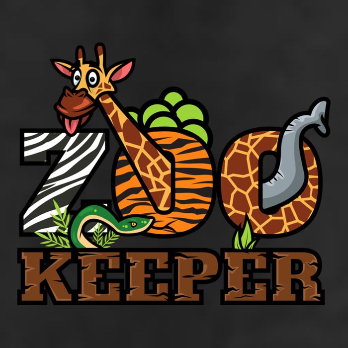 Zoo Keeper Funny Jungle Safari Animal Lover Gift Meaningful Gift 7 Panel Mesh Trucker Snapback Hat