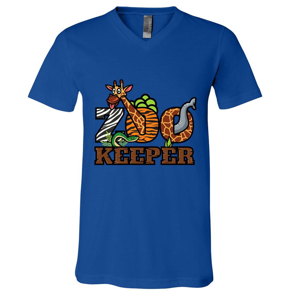Zoo Keeper Funny Jungle Safari Animal Lover Gift Meaningful Gift V-Neck T-Shirt