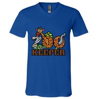 Zoo Keeper Funny Jungle Safari Animal Lover Gift Meaningful Gift V-Neck T-Shirt