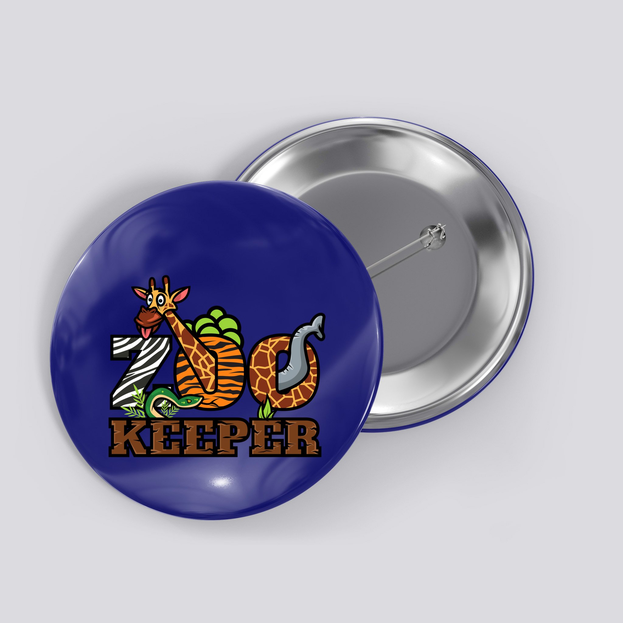 Zoo Keeper Funny Jungle Safari Animal Lover Gift Meaningful Gift Button