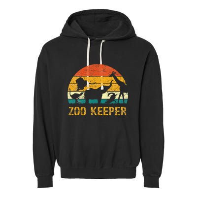 Zoo Keeper Funny Halloween Costume Garment-Dyed Fleece Hoodie