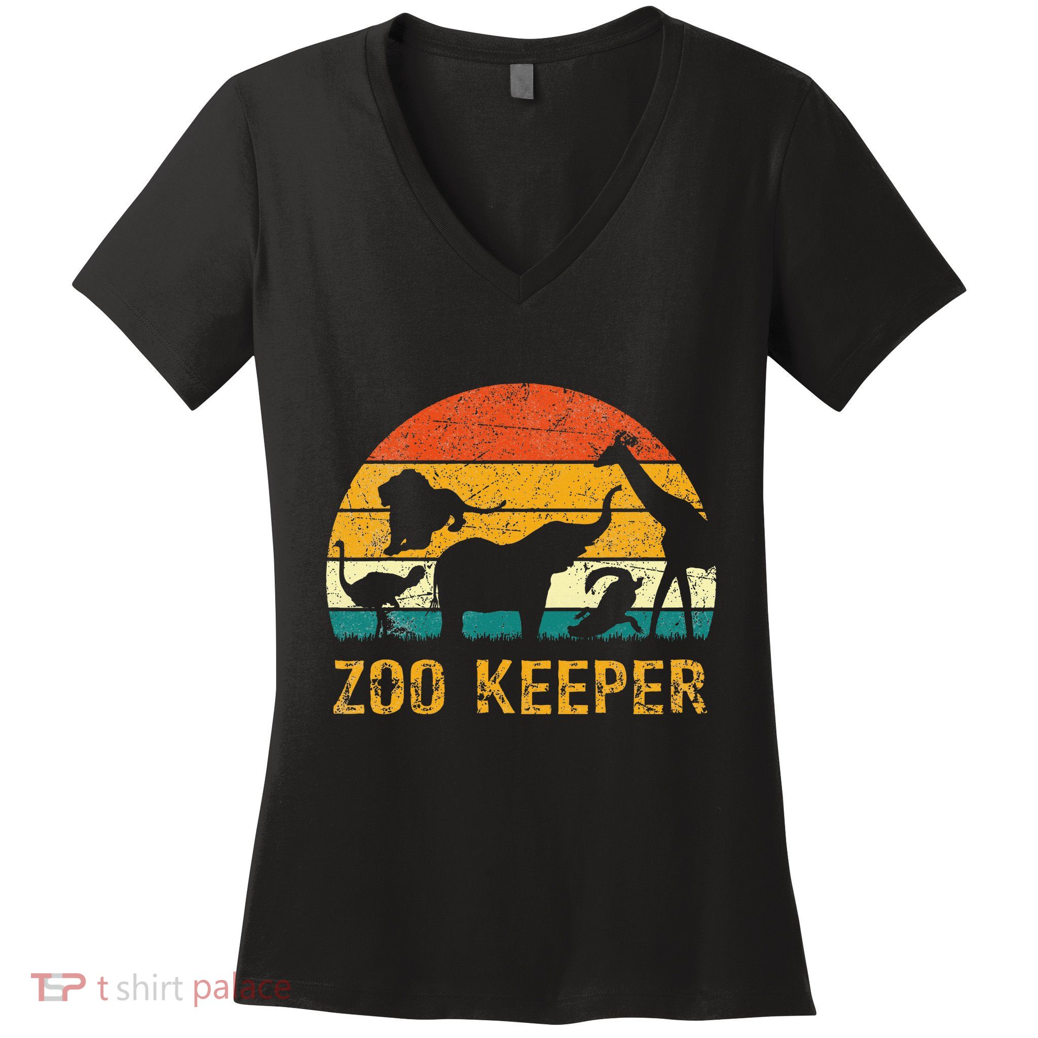 Zoo Keeper Funny Halloween Costume Women's V-Neck T-Shirt