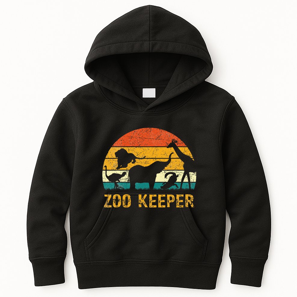 Zoo Keeper Funny Halloween Costume Kids Hoodie