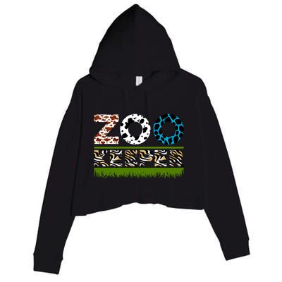 Zoo Keeperfunny Gift For Zoo Keeper Crop Fleece Hoodie
