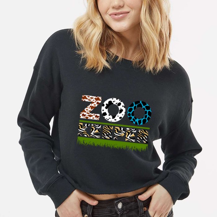 Zoo Keeperfunny Gift For Zoo Keeper Cropped Pullover Crew