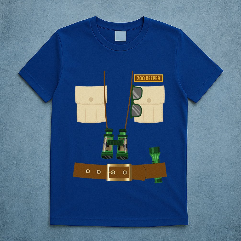 Zoo Keeper Halloween Costume DIY Gift Jungle Safari Explorer T-Shirt