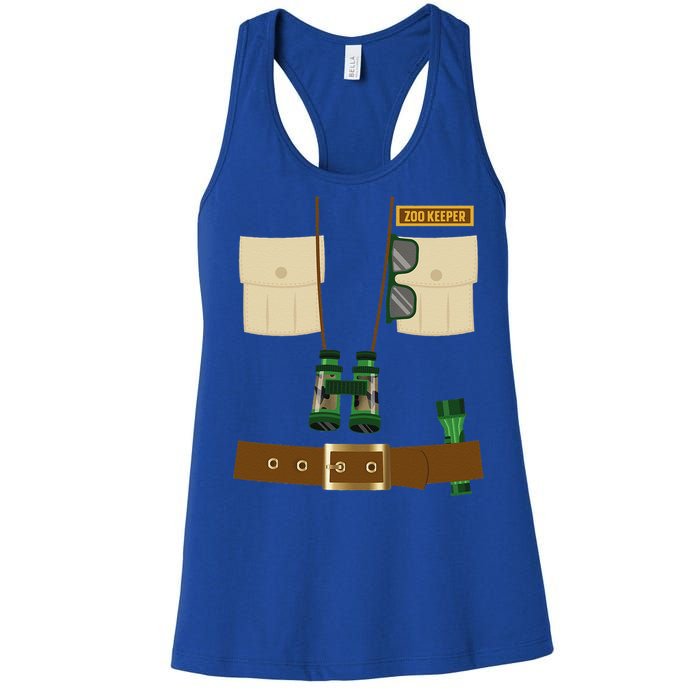 Zoo Keeper Halloween Costume DIY Gift Jungle Safari Explorer Women's Racerback Tank