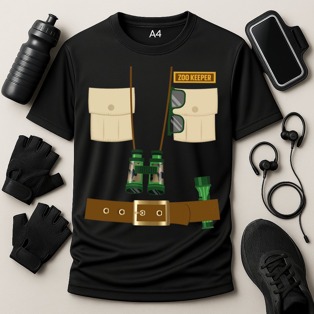 Zoo Keeper Halloween Costume Diy Gift Jungle Safari Explorer Gift Cooling Performance Crew T-Shirt