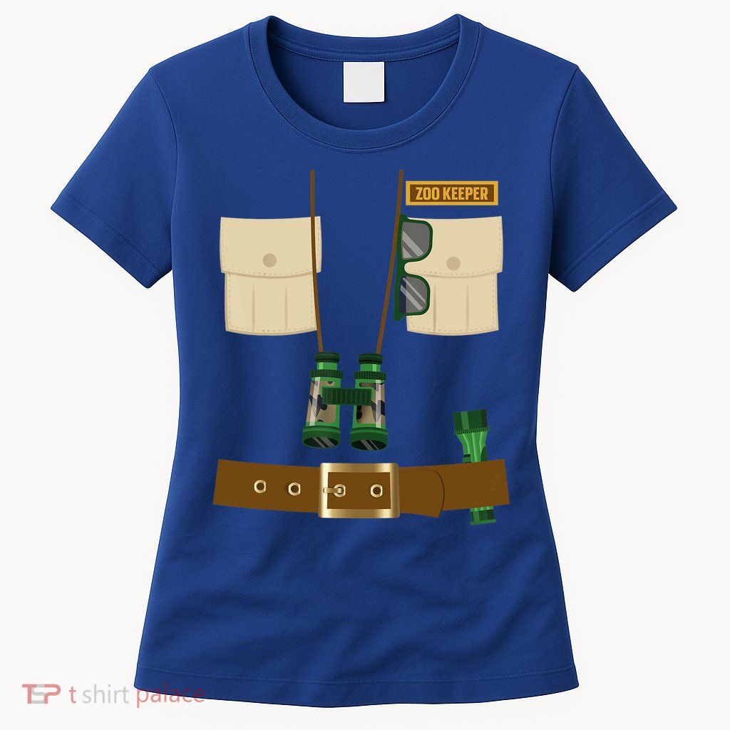 Zoo Keeper Halloween Costume Diy Gift Jungle Safari Explorer Gift Womens T-Shirt