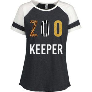 Zoo Keeper Halloween Enza Ladies Jersey Colorblock Tee