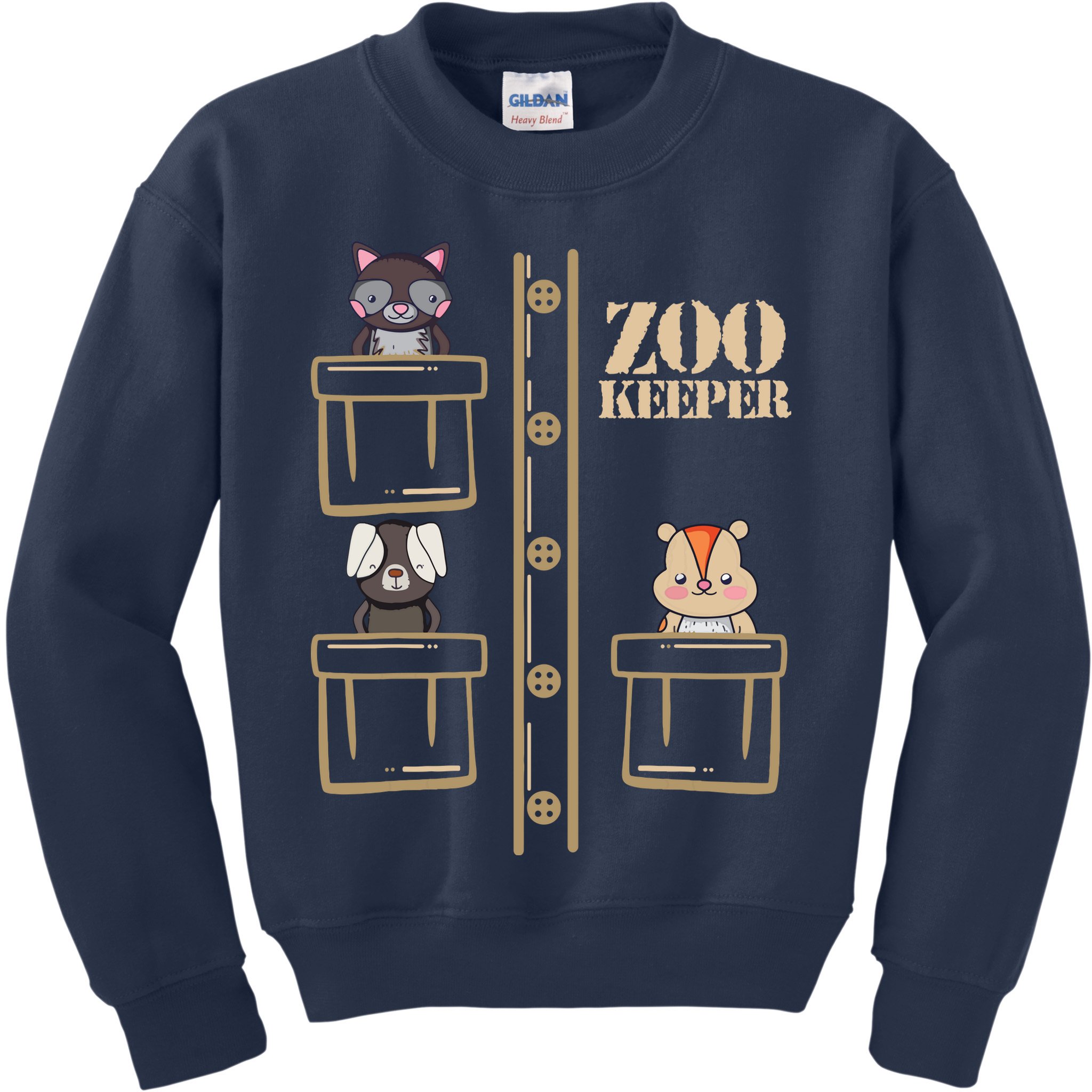 Zoo Keeper Halloween Safari Adult Men Women Costume Kids Sweatshirt