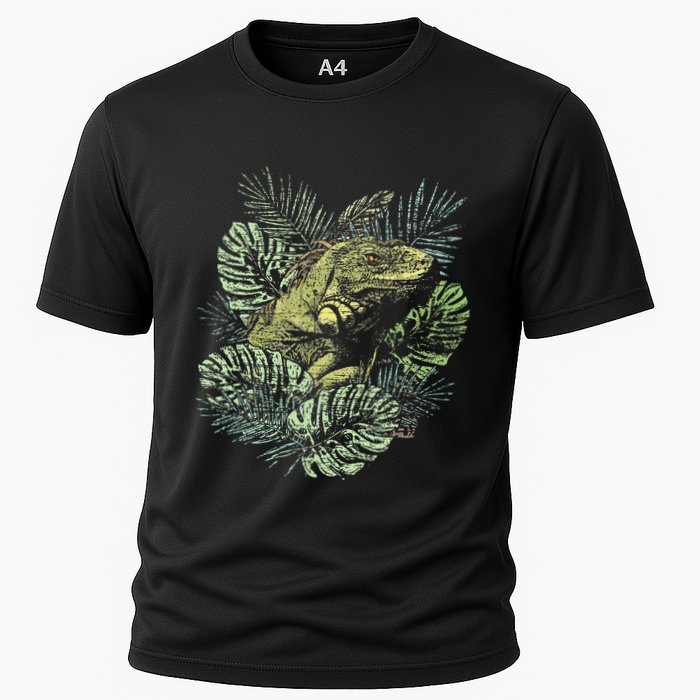 Zoo Keeper Lizard Lover Gift Iguana Cooling Performance Crew T-Shirt