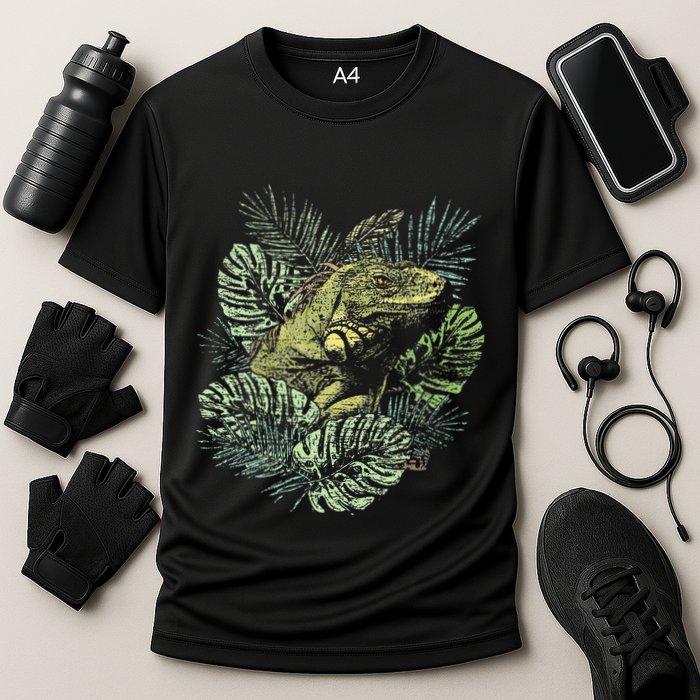 Zoo Keeper Lizard Lover Gift Iguana Cooling Performance Crew T-Shirt