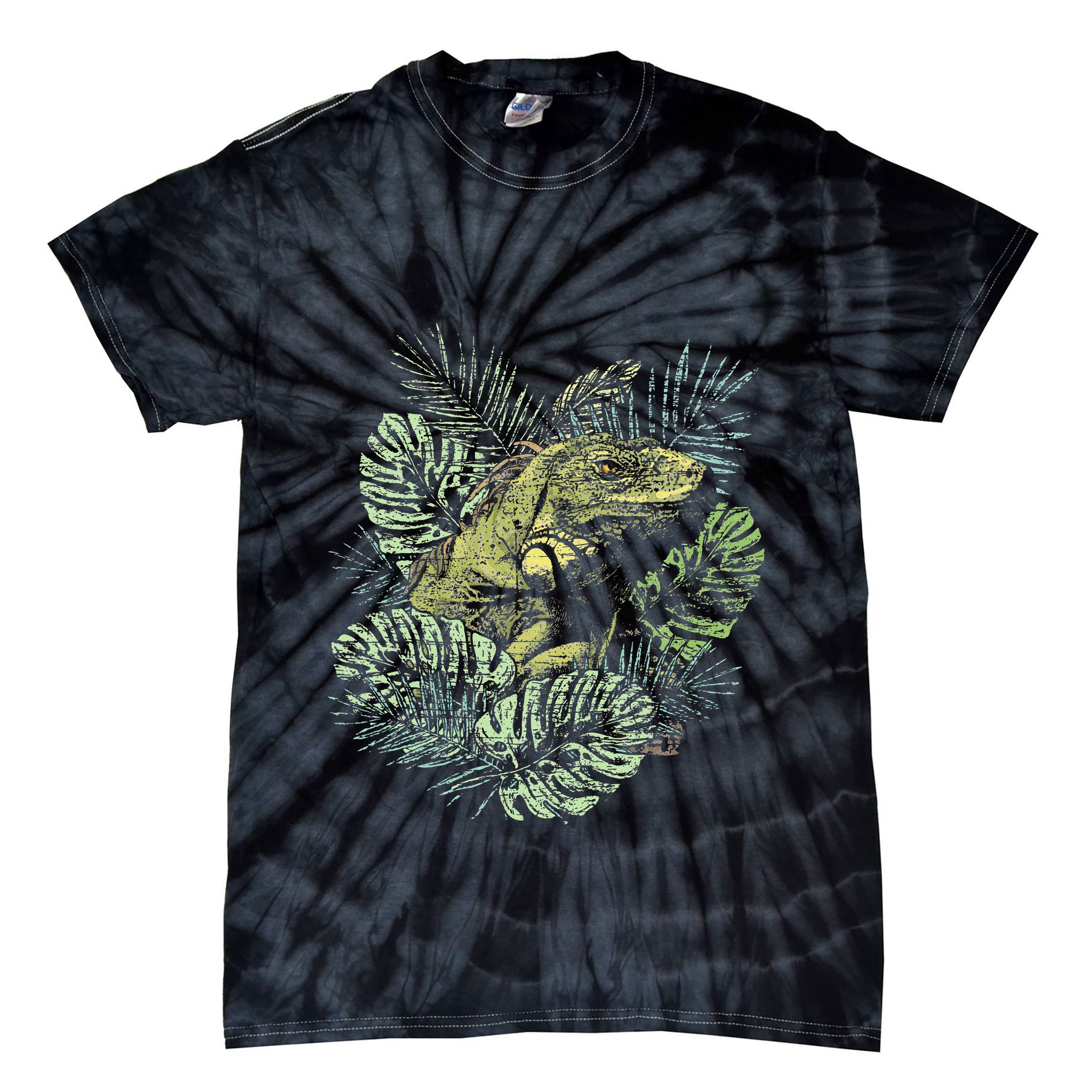 Zoo Keeper Lizard Lover Gift Iguana Tie-Dye T-Shirt