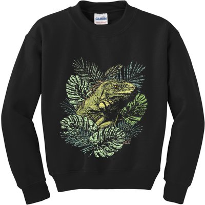 Zoo Keeper Lizard Lover Gift Iguana Kids Sweatshirt