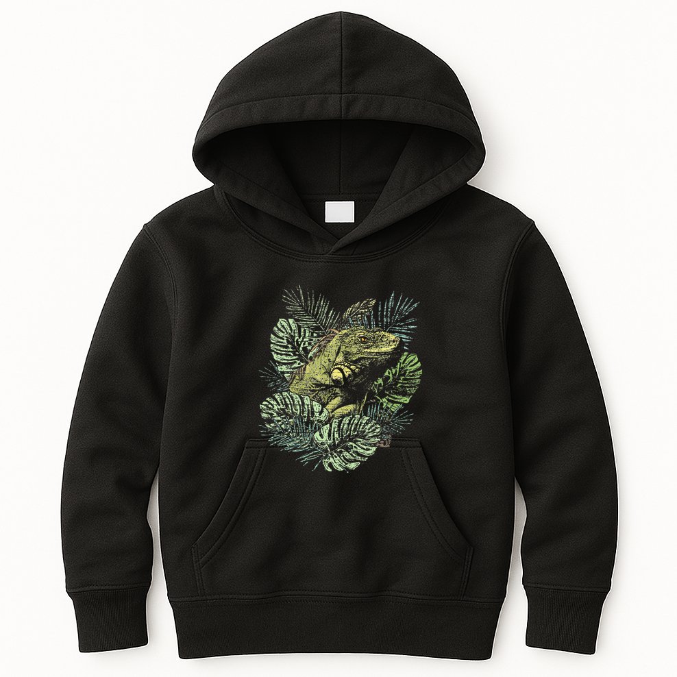 Zoo Keeper Lizard Lover Gift Iguana Kids Hoodie