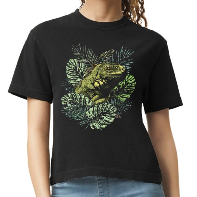 Zoo Keeper Lizard Lover Gift Iguana Comfort Colors Boxy T-Shirt