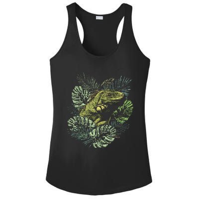 Zoo Keeper Lizard Lover Gift Iguana Ladies PosiCharge Competitor Racerback Tank