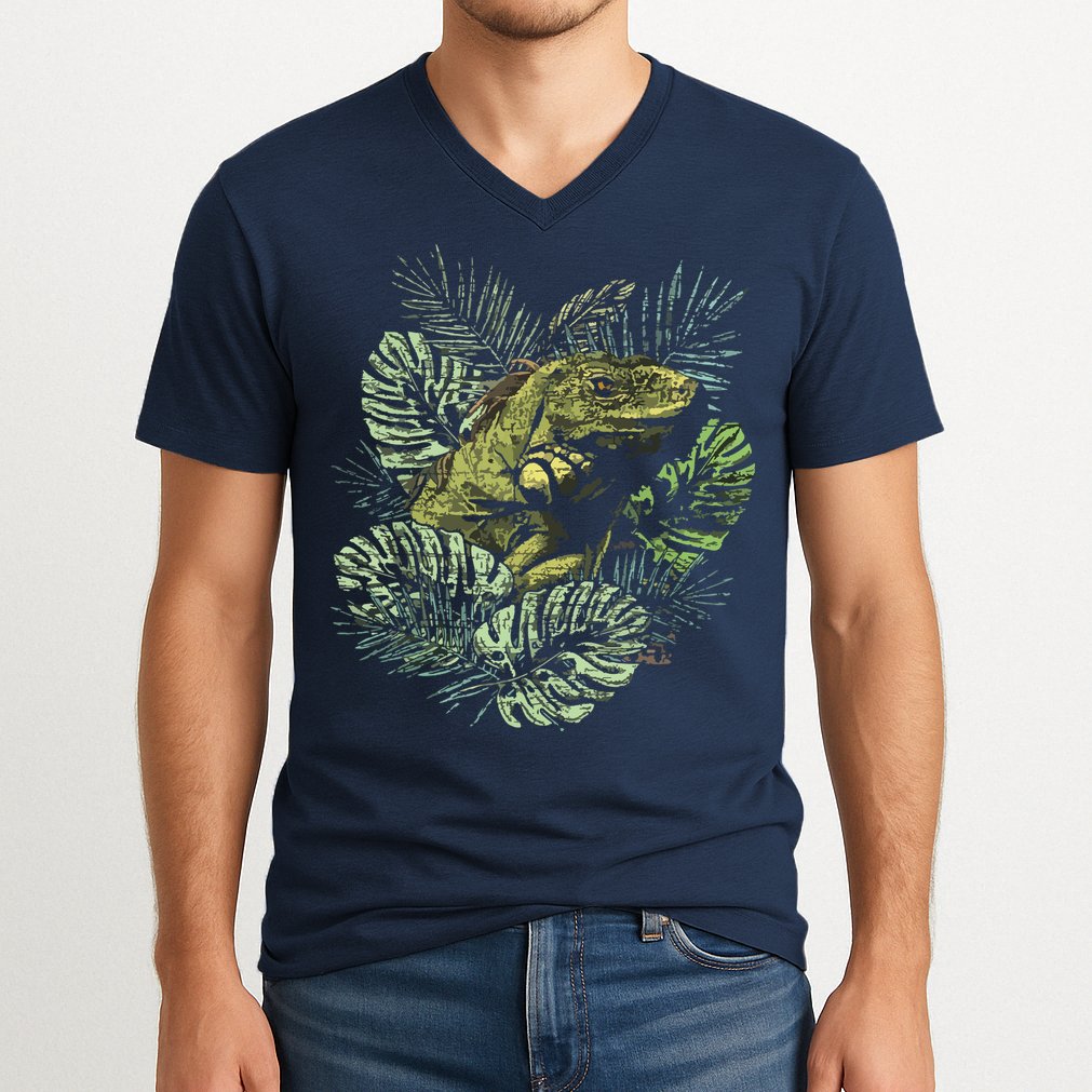 Zoo Keeper Lizard Lover Gift Iguana V-Neck T-Shirt