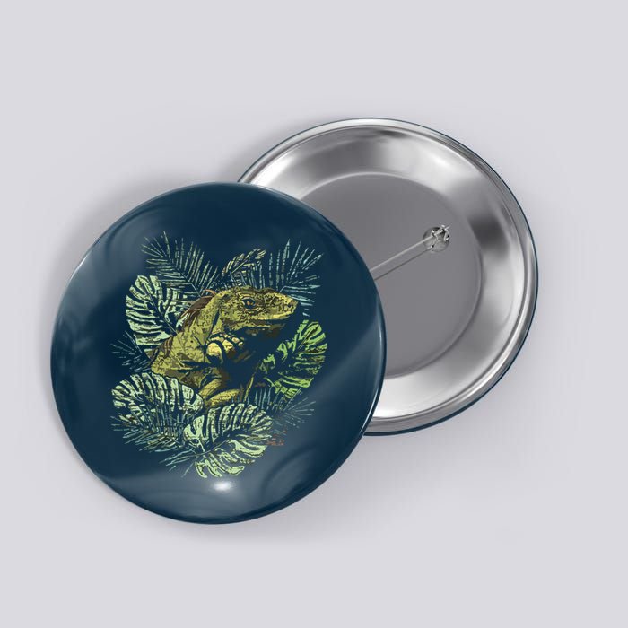 Zoo Keeper Lizard Lover Gift Iguana Button