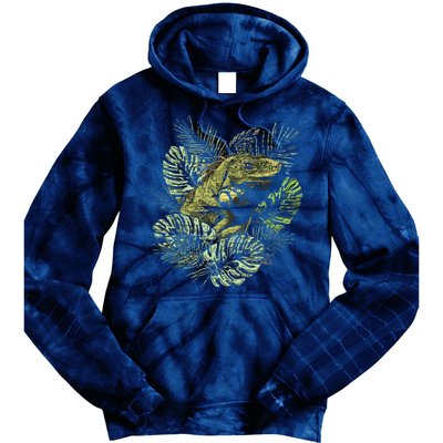 Zoo Keeper Lizard Lover Gift Iguana Tie Dye Hoodie