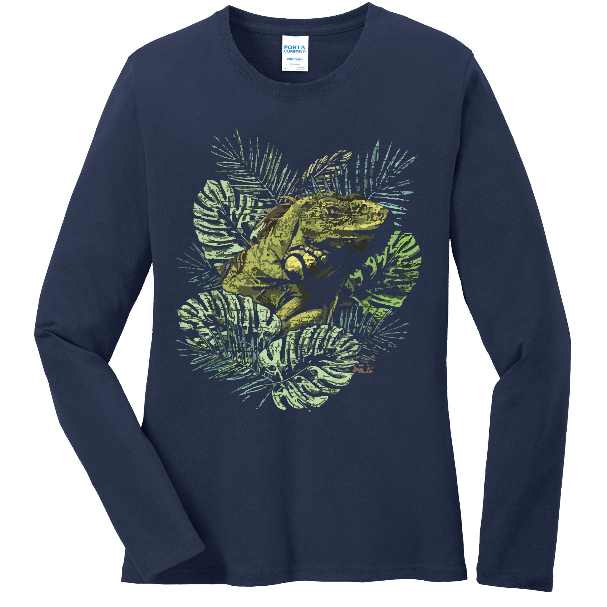Zoo Keeper Lizard Lover Gift Iguana Ladies Long Sleeve Shirt