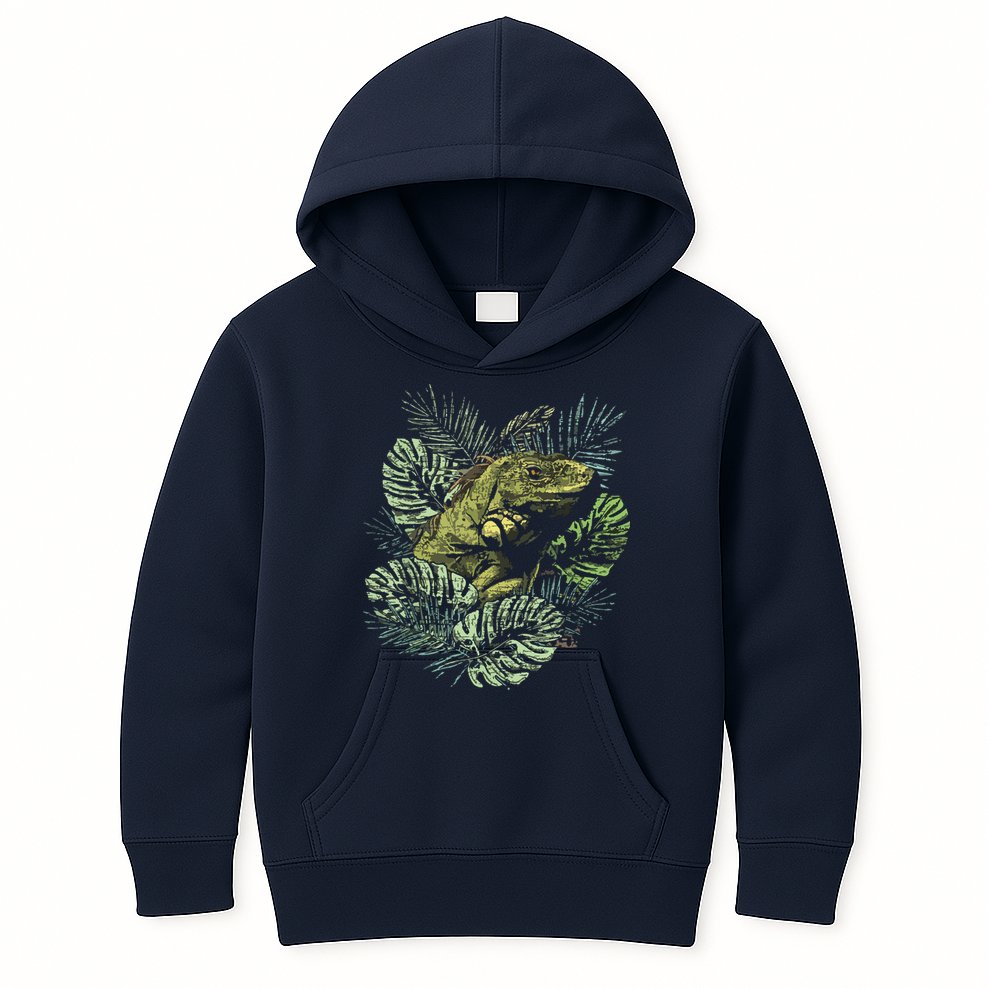 Zoo Keeper Lizard Lover Gift Iguana Kids Hoodie