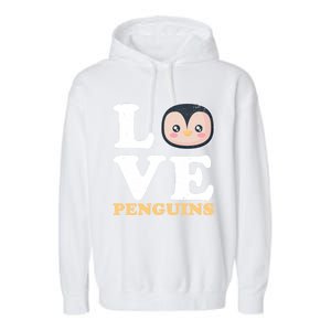 Zoo Keeper Penguin Valentines Day Gift Penguin Gift Garment-Dyed Fleece Hoodie