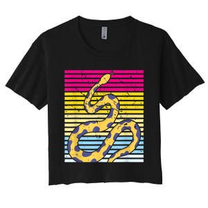 Zoo Keeper Reptile Gift Snake Women's Crop Top Tee