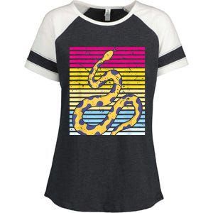 Zoo Keeper Reptile Gift Snake Enza Ladies Jersey Colorblock Tee