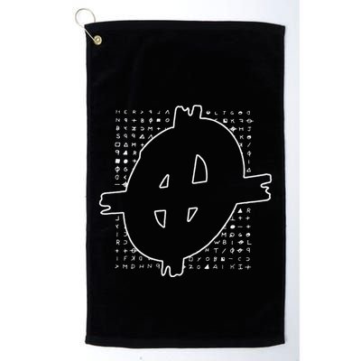 Zodiac Killer Symbol And Cipher True Crime Golf Towel