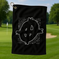 Zodiac Killer Symbol And Cipher True Crime Golf Towel