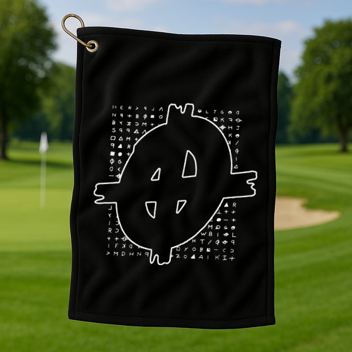 Zodiac Killer Symbol And Cipher True Crime Golf Towel