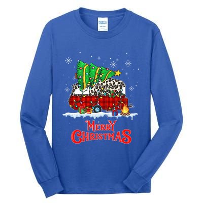 Zyzz Leopard Camping Rv Christmas Pajama Merry Xmas Camper Cute Gift Tall Long Sleeve T-Shirt