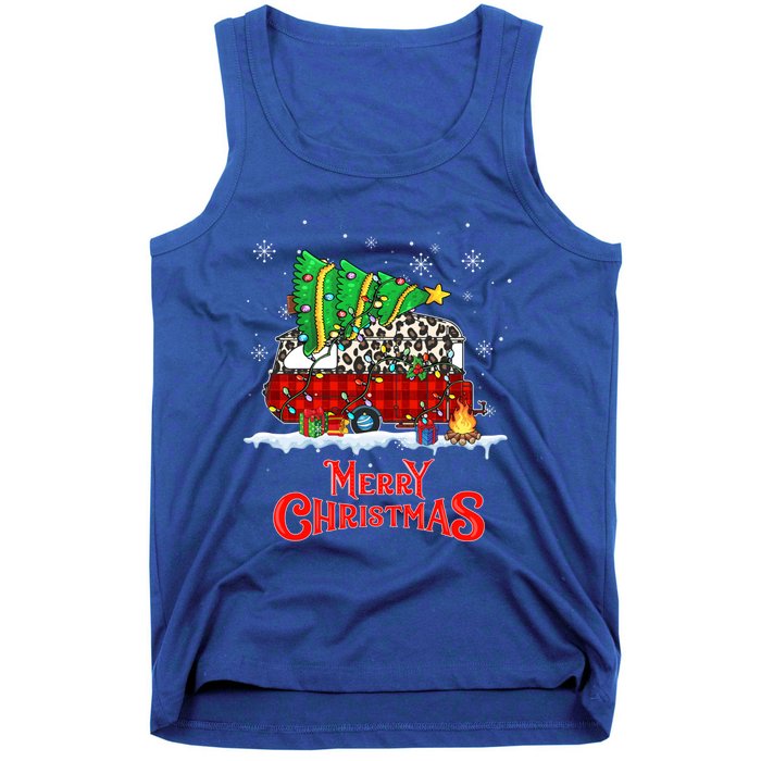 Zyzz Leopard Camping Rv Christmas Pajama Merry Xmas Camper Cute Gift Tank Top