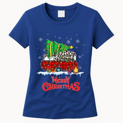 Zyzz Leopard Camping Rv Christmas Pajama Merry Xmas Camper Cute Gift Womens T-Shirt