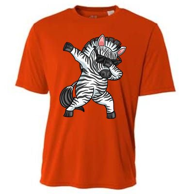 Zebra Lover Funny Zebra Dabbing Zebra Zebra Cooling Performance Crew T-Shirt