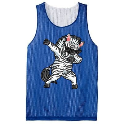 Zebra Lover Funny Zebra Dabbing Zebra Zebra Mesh Reversible Basketball Jersey Tank