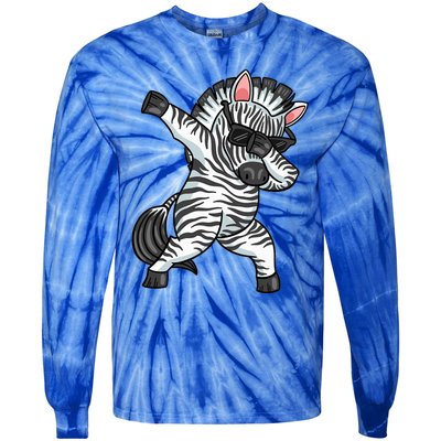 Zebra Lover Funny Zebra Dabbing Zebra Zebra Tie-Dye Long Sleeve Shirt