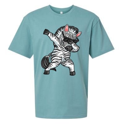 Zebra Lover Funny Zebra Dabbing Zebra Zebra Sueded Cloud Jersey T-Shirt