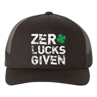 Zero Lucks Given Funny St. Saint Patrick's Day Yupoong Adult 5-Panel Trucker Hat