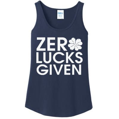 Zero Lucks Given St Patricks Day Ladies Essential Tank