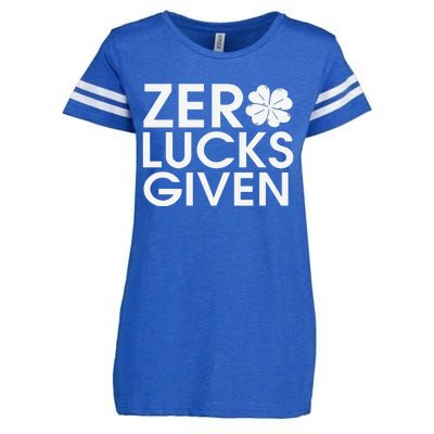 Zero Lucks Given St Patricks Day Enza Ladies Jersey Football T-Shirt