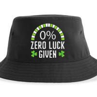 Zero Lucks Given Irish Luck Saint Patrick's Day Shamrock Sustainable Bucket Hat